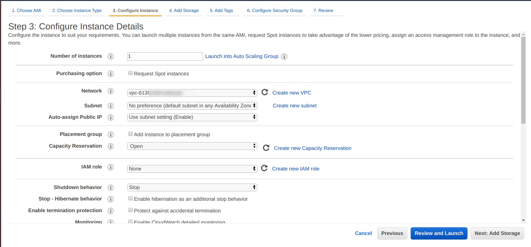 instance configurations