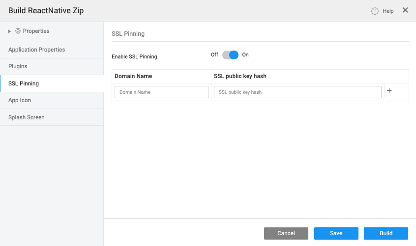 Enable SSL Pinning