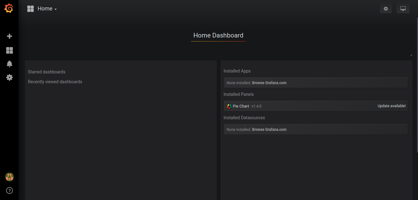 Grafana Home Page