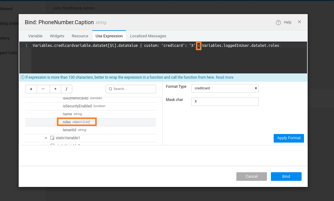 Custom roles params