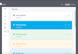 theme builder panels